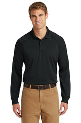 CornerStone® Select Long Sleeve Snag-Proof Tactical Polo - Black - XS
